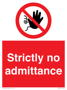 strictly no admittance